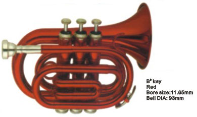 FLT-PT-R Труба компактная, Bb-key, лакированная, цвет - красный. Conductor