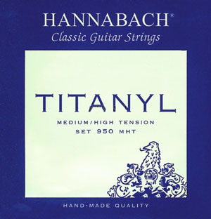 3 верхние струны для классической гитары Hannabach Titanyl E9508MHT