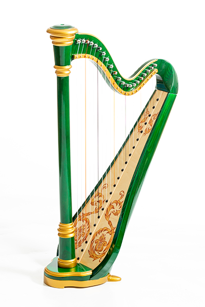 MLH0025 Iris Арфа 21 струнная (A4-G1), цвет зеленый глянцевый, Resonance Harps