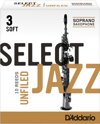 Трости для сопрано-саксофона D'Addario Select Jazz Unfiled RRS10SSX3S