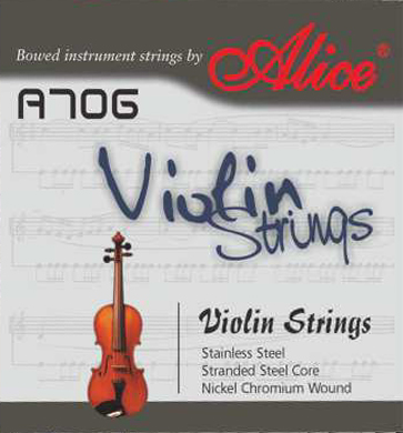 A706 Комплект струн для скрипки сталь/никель, Alice