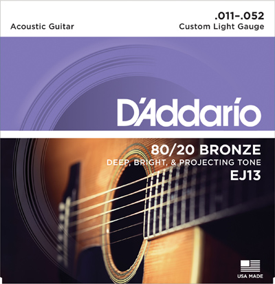 Комплект струн для акустической гитары D'Addario EJ13