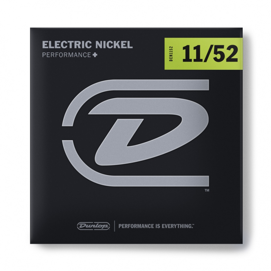 DEN1152 Performance+ Комплект струн для электрогитары, никелированные, Medium/Heavy, 11-52, Dunlop