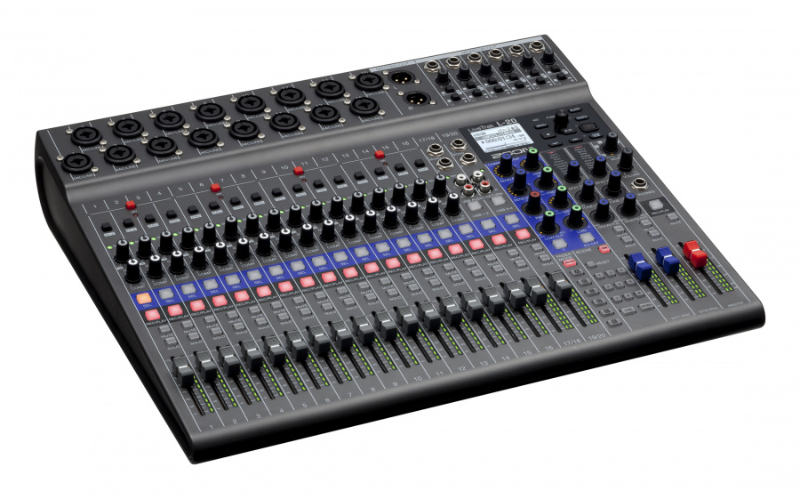 Zoom L-20 LIVETRAK — многофункциональная цифровая консоль для микширования, звукозаписи, мониторинга, воспроизведения и ремикширования