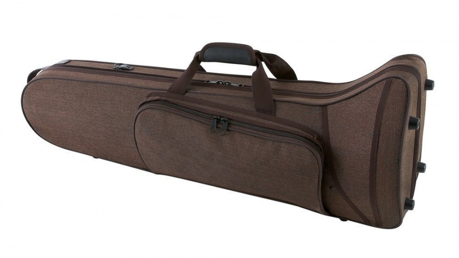 GEWA Trombone Case Compact Brown легкий кофр-рюкзак для тенор-тромбона, плечевой ремень, коричневый