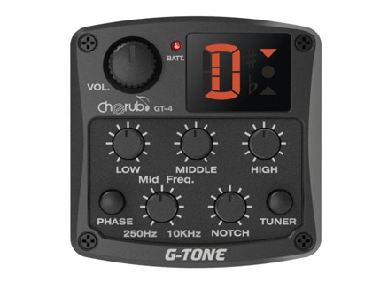 GT-4 Гитарный эквалайзер цифровой 3-х полосный с тюнером и контролем средних частот, Cherub