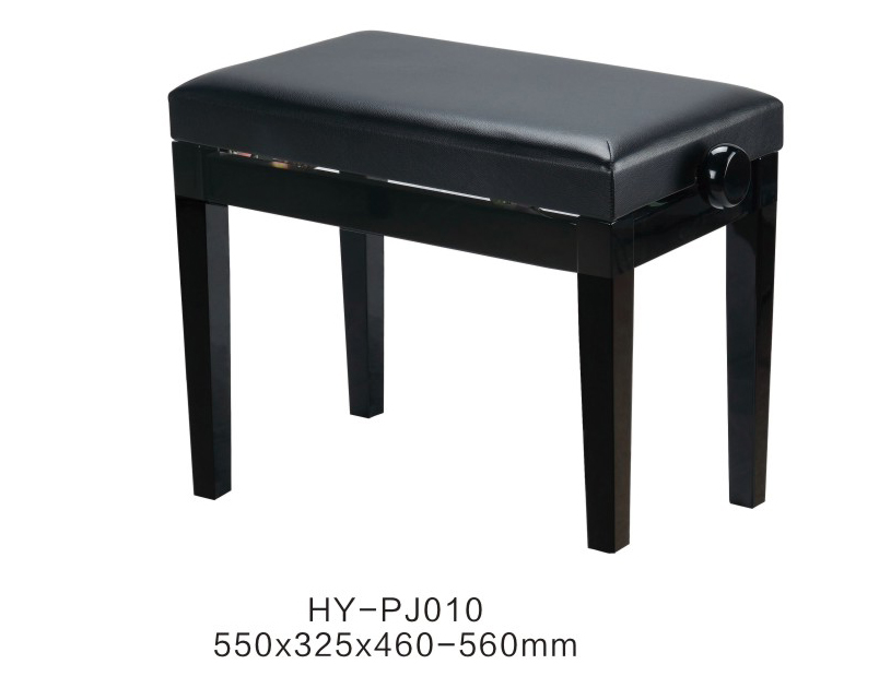 HY-PJ010-GLOSS-BLACK Банкетка, черная, искусственная кожа, Rin