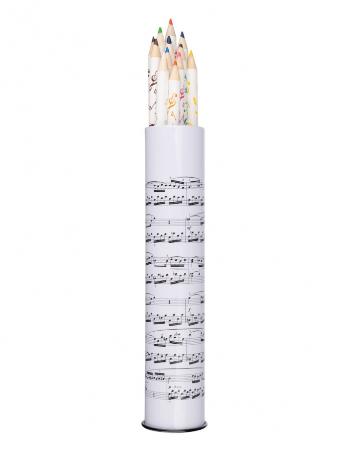 LPB-112M-1 Цветные карандаши в белом пенале, Rin