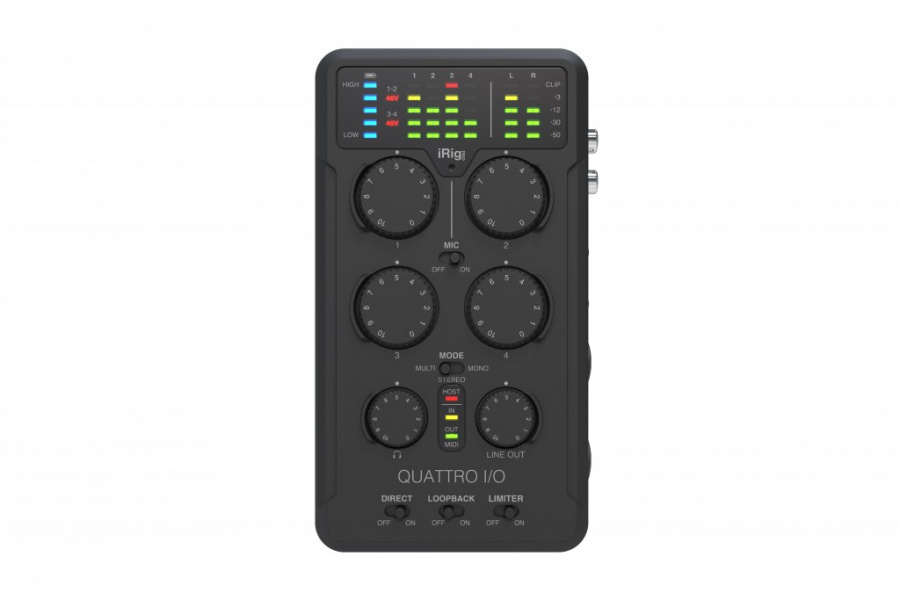 IRIG-Pro-QUATTRO-IN Аудио и MIDI-интерфейс для мобильных устройств, IK Multimedia