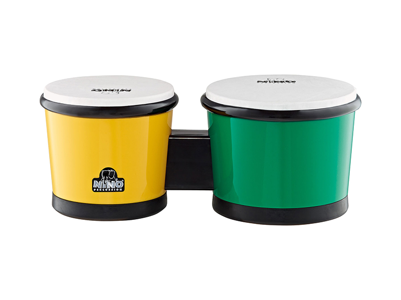 NINO19G/Y Бонго 6,5" х 7,5", пластик АБС, зеленый/желтый, Nino Percussion