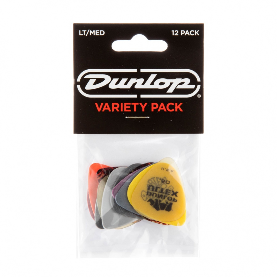 PVP101 Набор медиаторов Guitar LT/MED Pick Variety Pack  12шт, тонкие/средние, Dunlop