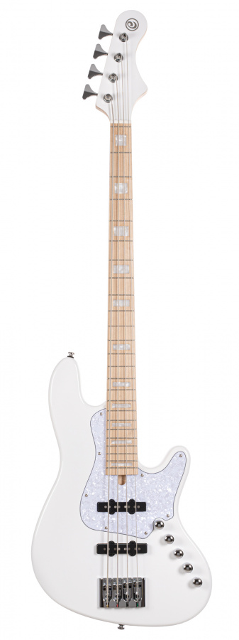 NJS4-WHT Elrick NJS Series Бас-гитара, белая, с чехлом, Cort