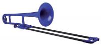 Тенор-тромбон Bb PBone 1B (Пр-во Великобритания) цвет СИНИЙ, пластиковая конструкция,  Легкий инструмент звучит, как типичный тромбон из латуни, удобен для начинающих. В комплекте с пластиковым мундштуком и матерчатым чехлом