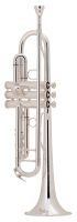 Труба "Bb" KING 2055S (Пр-во США) СЕРЕБРЕННОЕ покрытие, материал-желтая медь, мензура 462" (11.73mm), диаметр раструба 4-7/8" (124mm), механическая подстройка на первом кроне, фиксированное кольцо на третьем кроне, мундштук, кейс