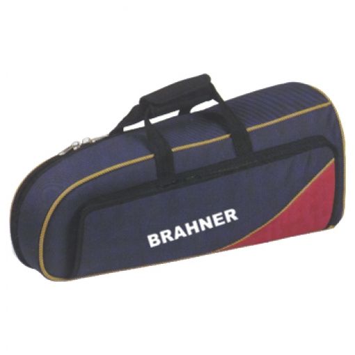 Чехол для трубы BRAHNER TC-78 полужёсткий, легкий, прочный, покрытие - водоотталкивающая ткань, большой карман с внешней стороны, двойная ручка, цвет -  синий, с надписью BRAHNER