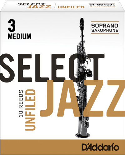 Трости для сопрано-саксофона D'Addario Select Jazz Unfiled RRS10SSX3M