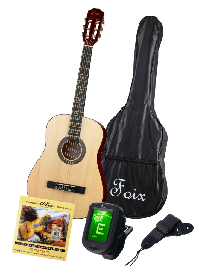 FCG-2038CAP-NA Классическая гитара+Аксессуары, натуральная, Foix