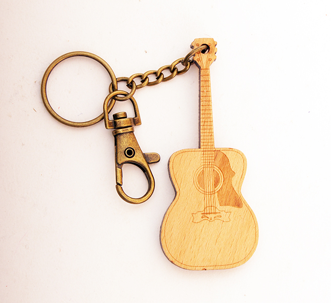 HY-B009 Брелок сувенирный гитара, дерево, Rin