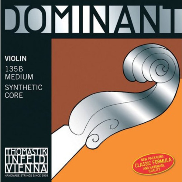 135B Dominant Комплект струн для скрипки размером 4/4, среднее натяжение, Thomastik