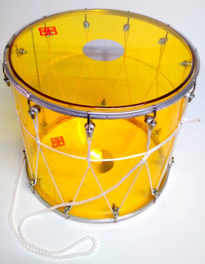 BKA-14Jv Барабан кавказский 14", акрил 34х36см, с верёвкой, желтый, Мастерская Бехтеревых