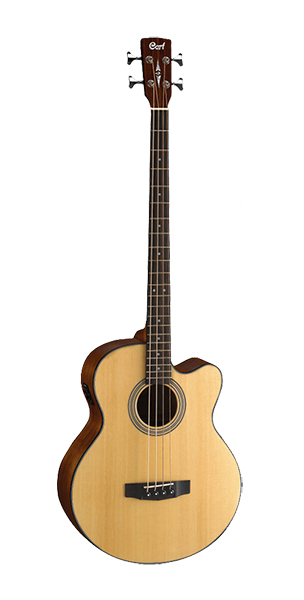 SJB5F-NS Acoustic Bass Series Электро-акустическая бас-гитара цвет натуральный, с чехлом, Cort