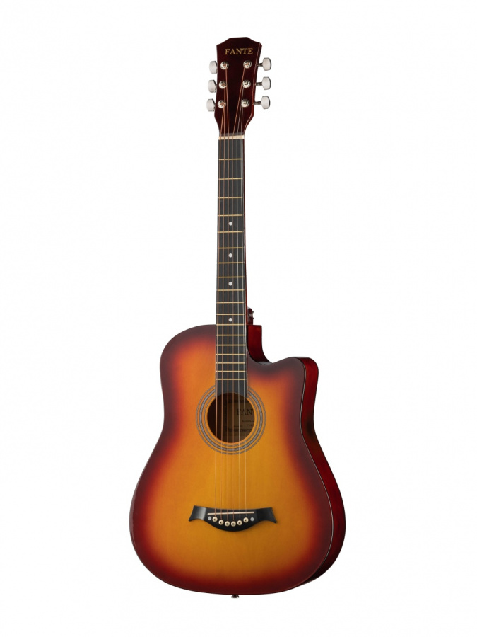 FT-D38-3TS Акустическая гитара, с вырезом, санберст, Fante