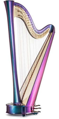 Electrified harp Salvi Rainbow 40