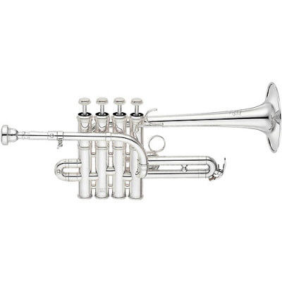 Труба-пикколо ‘’Bb/А” BRAHNER TP-502G (Пр-во КНР) YAMAHA style, 4-х помповая, материал-желтая медь, покрытие-прозрачный лак, мензура 11,66мм, диаметр раструба 99,5мм, мундштук,кейс