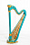 MLH0026 Iris Арфа 21 струнная (A4-G1), цвет бирюзовый глянцевый, Resonance Harps
