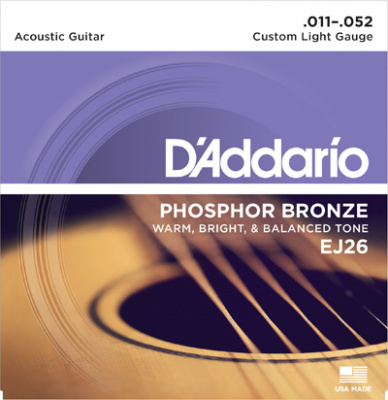 Комплект струн для акустической гитары D'Addario EJ26