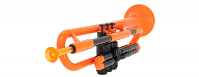 Труба Bb pTrumpet 1OR (Пр-во Великобритания) цвет ОРАНЖЕВЫЙ, British design, пластиковая конструкция,легкий инструмент звучит, как типичная труба из латуни, удобен для начинающих. В комплекте два пластиковых мундштука 5С и 3С,чехол