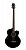 SJB5F-BK Acoustic Bass Series Электро-акустическая бас-гитара, с вырезом, черная, Cort
