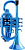 Пластиковый корнет TROMBA Metallic Blue