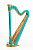 MLH0016 Capris Арфа 21 струнная (A4-G1), цвет бирюзовый глянцевый, Resonance Harps