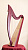 M005 MIRA Арфа 28 струн, цвет отделки - Красный, Resonance Harps
