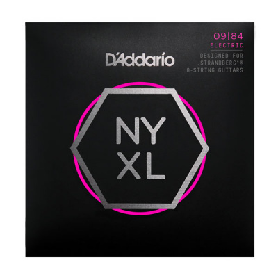NYXL0984SB NYXL Комплект струн для 8-струнной электрогитары .strandberg*, 9-84, Cm Light, D'Addario