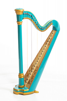 MLH0016 Capris Арфа 21 струнная (A4-G1), цвет бирюзовый глянцевый, Resonance Harps